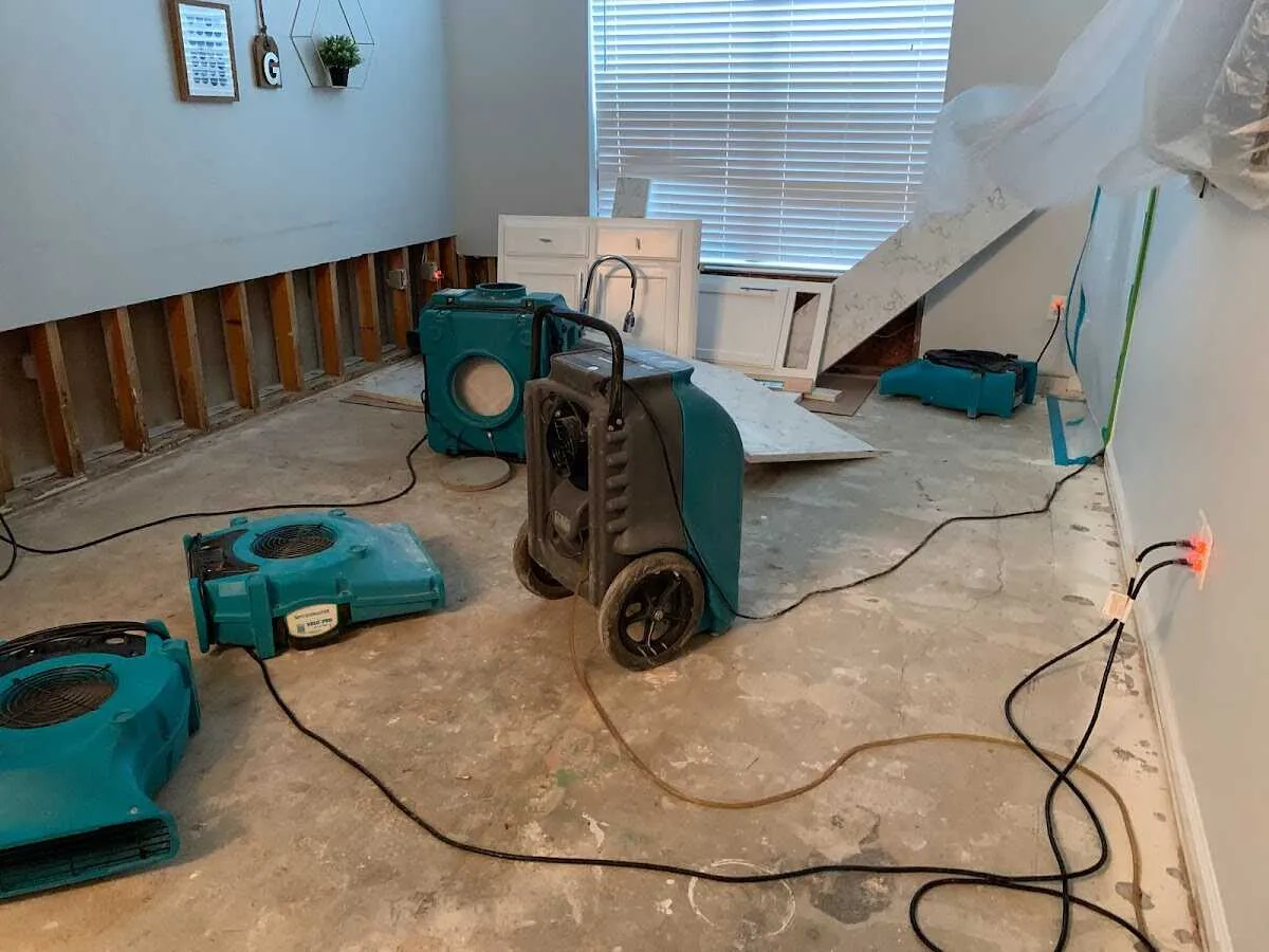 Dehumidifier in flood-cut room for Water Extraction & Removal in Pine Castle